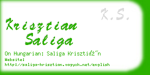 krisztian saliga business card